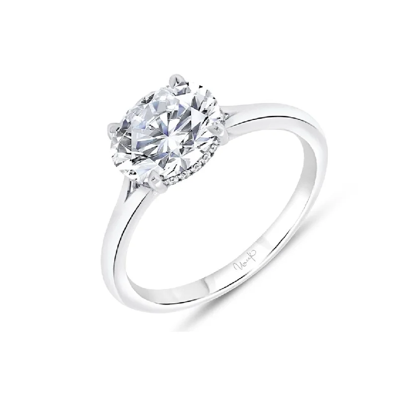 0.08 ctw Diamond Hidden Halo Engagement Ring