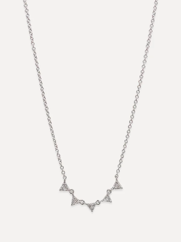 14K Diamond Triangle Necklace