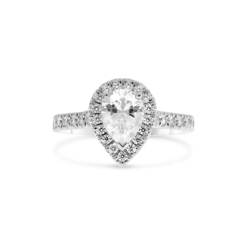 0.53 ctw Diamond Halo Engagement Ring