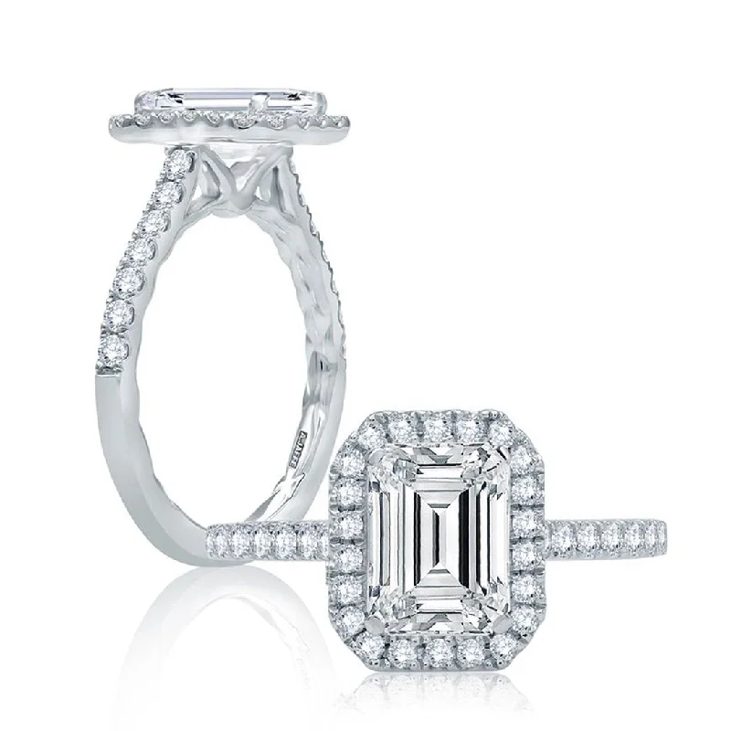 0.53 ctw Diamond Halo Engagement Ring