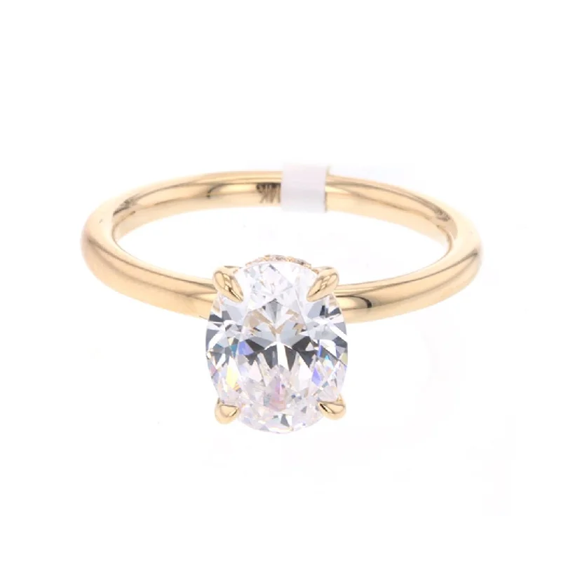 0.12 ctw Diamond Hidden Halo Engagement Ring