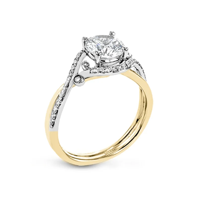 0.18 ctw Diamond Bypass Solitaire Engagement Ring