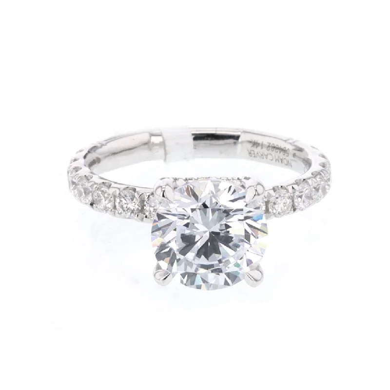 0.78 ctw Diamond Hidden Halo Engagement Ring