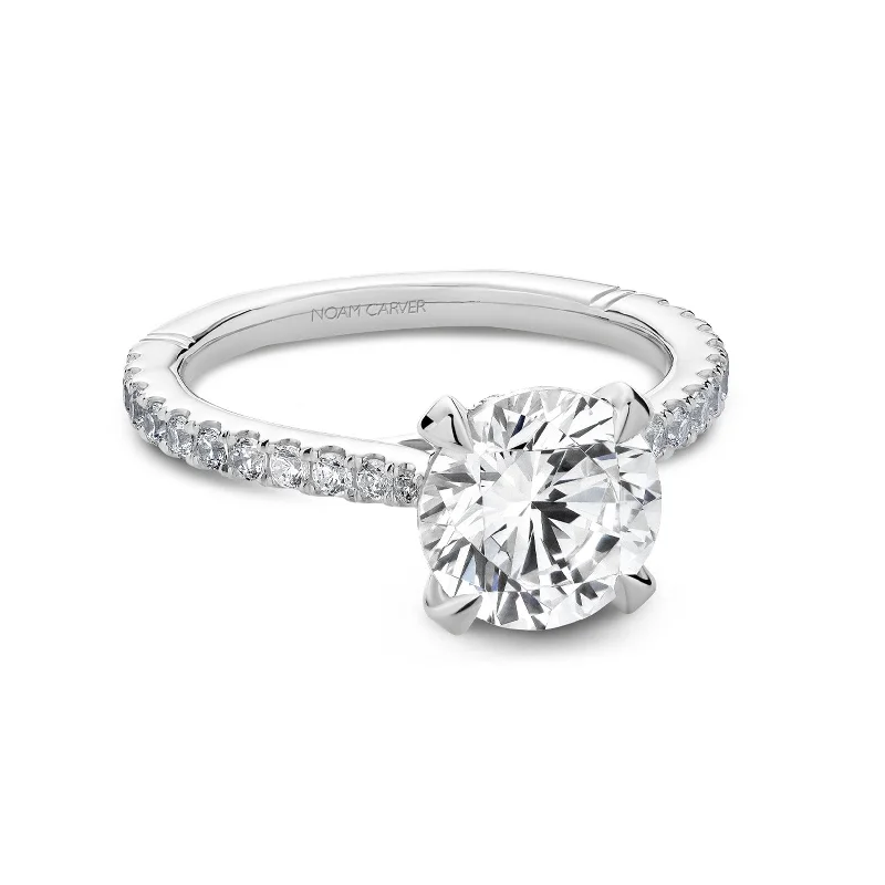 0.39 ctw Diamond Hidden Halo Engagement Ring