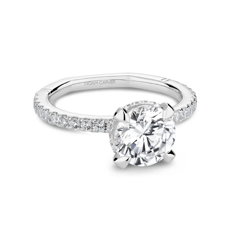 0.41 ctw Diamond Halo Engagement Ring