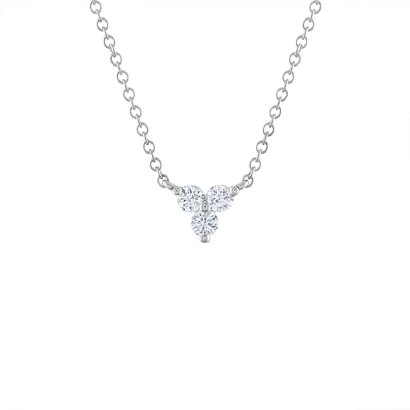 14KT GOLD THREE DIAMOND NECKLACE