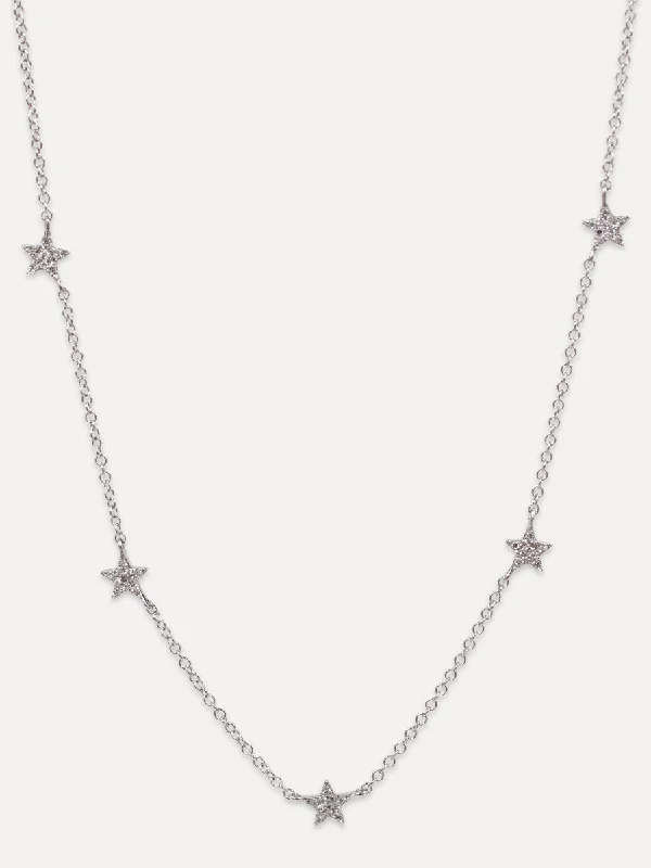 14K Diamond Star Charm Necklace