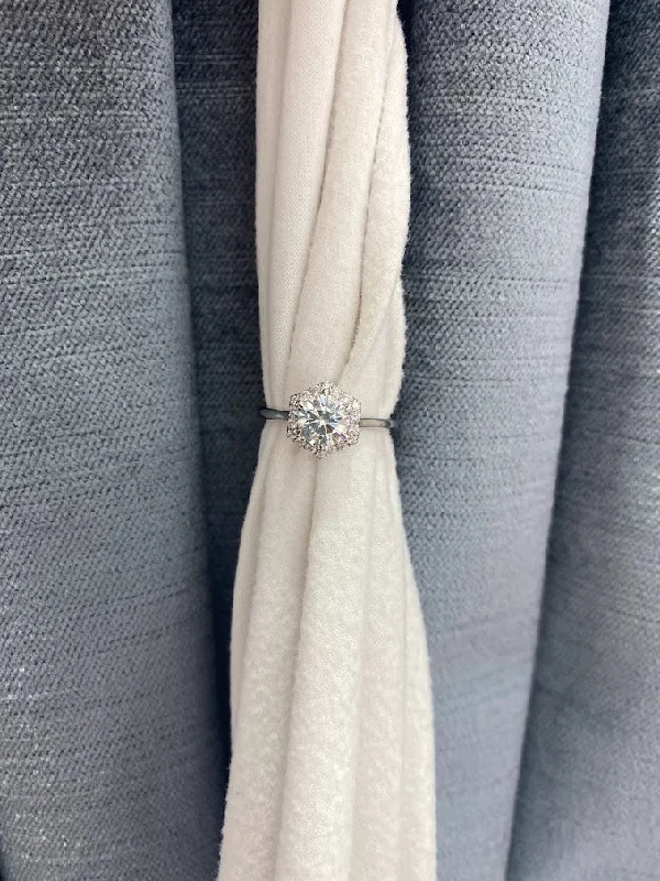 Emery Halo Semi-Mount Engagement Ring