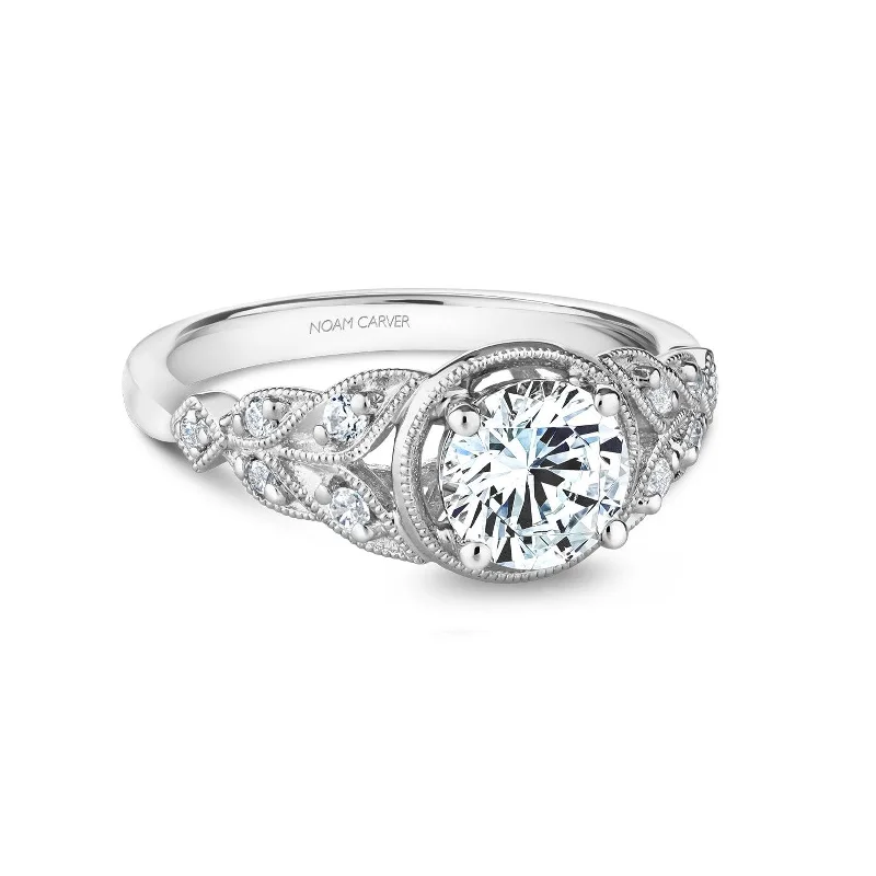 0.14 ctw Diamond Halo Engagement Ring