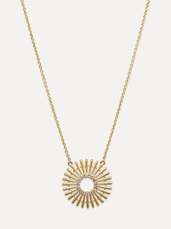 18K Satin Starburst Necklace