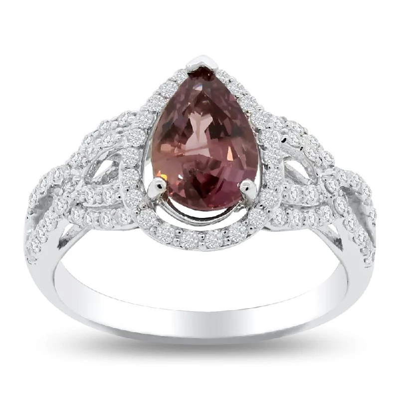 Auriya Platinum 2ct Rare Unheated Purple Sapphire and 1/2ct TDW Diamond Engagement Ring (F-H, I1-I2)