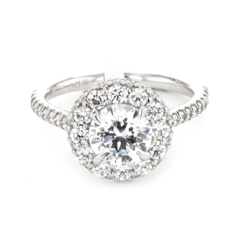 1.00 ctw Diamond Halo Engagement Ring