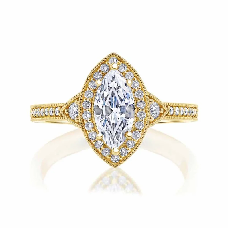 0.31 ctw Diamond Halo Engagement Ring